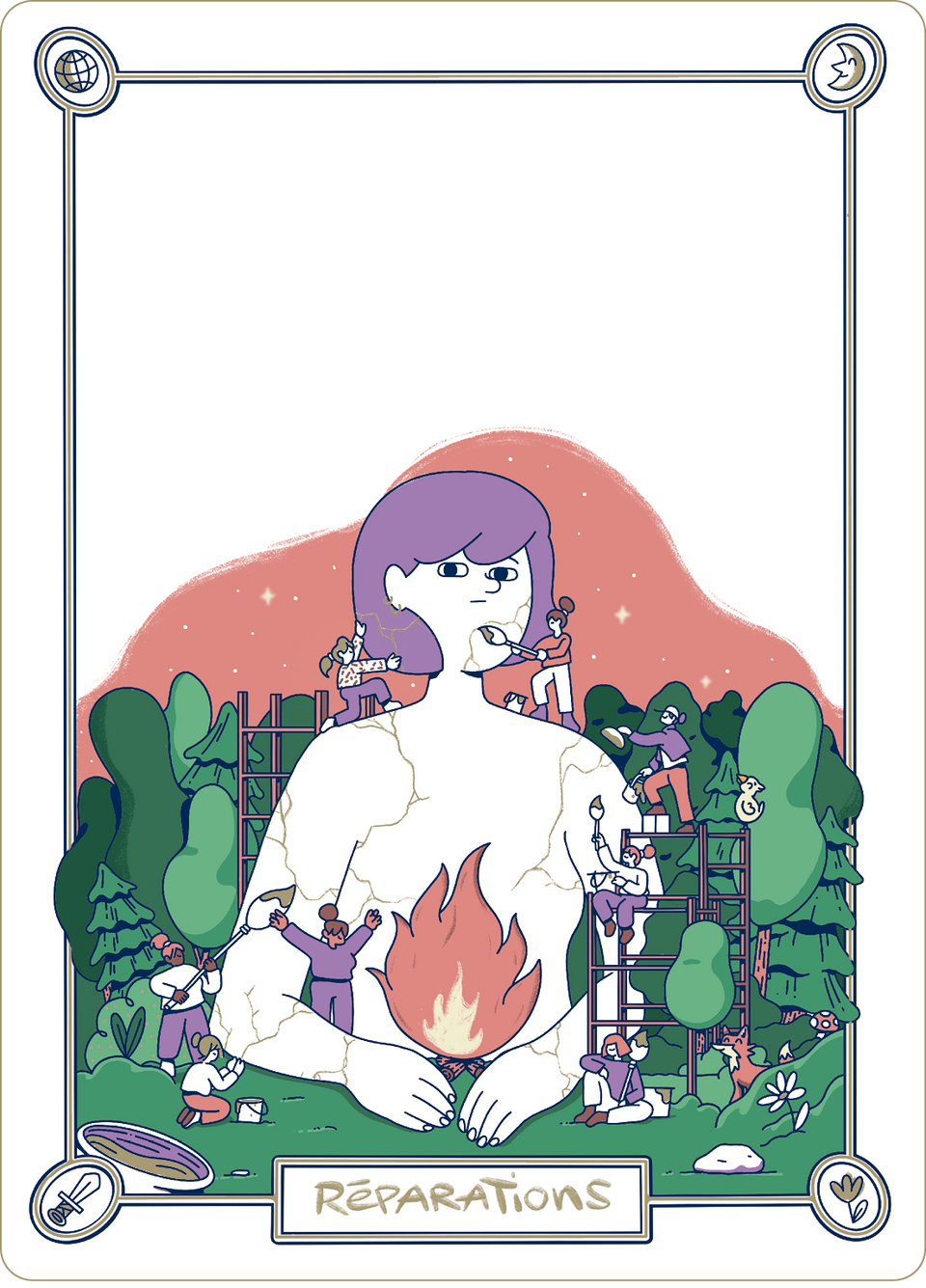 Illustration pour la journée sur les réparations dans le cadre de Guerrières